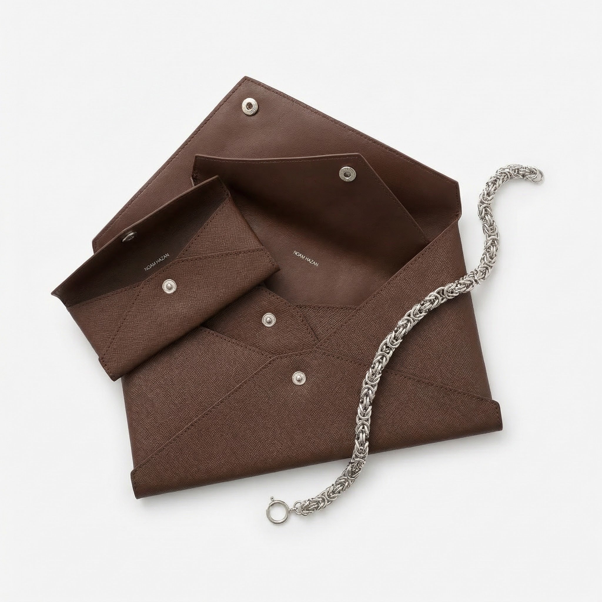 Caroline Brown Leather wallet set
