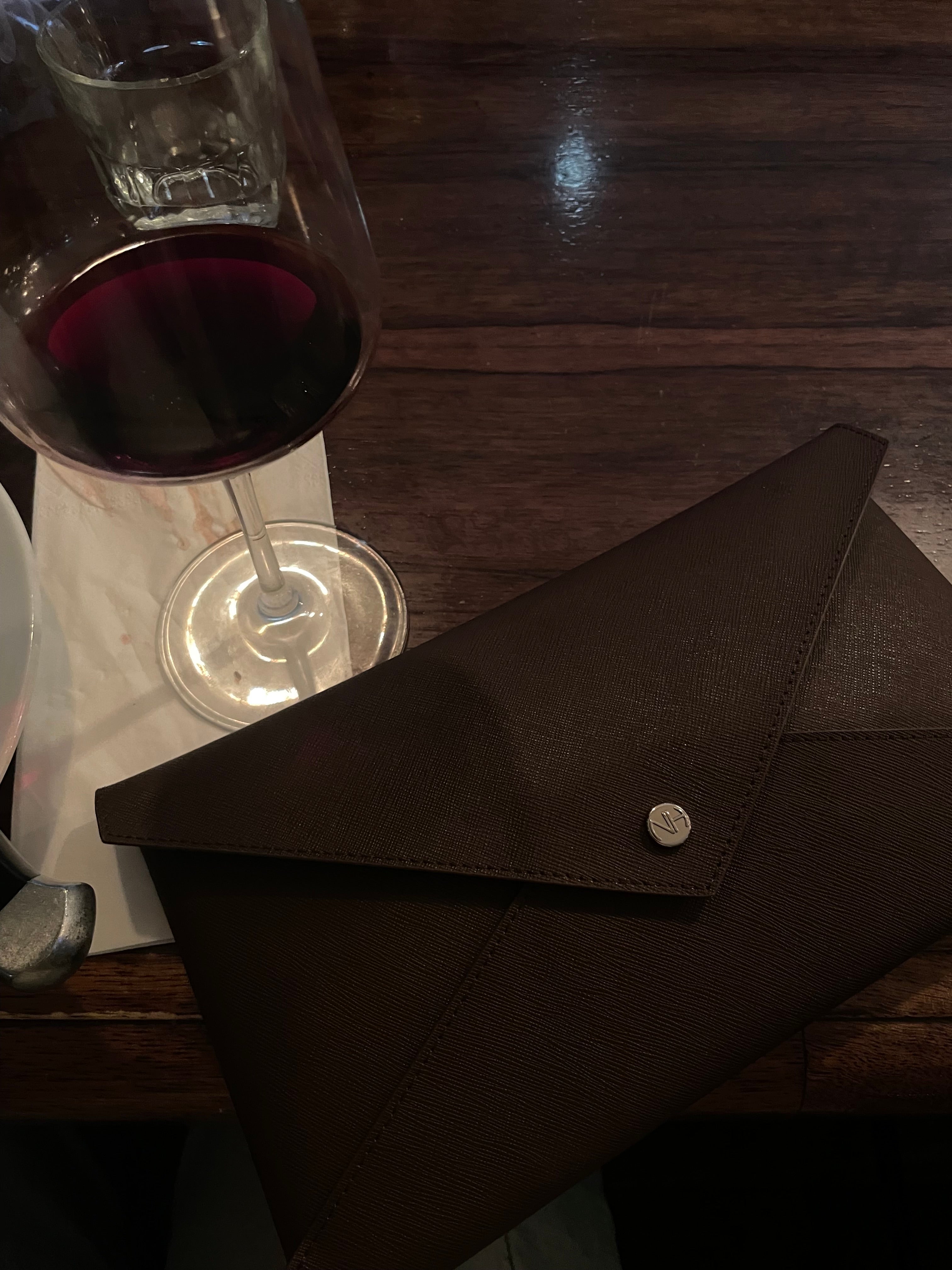 Caroline Brown Leather wallet set