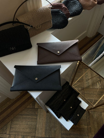 Caroline Brown Leather wallet set