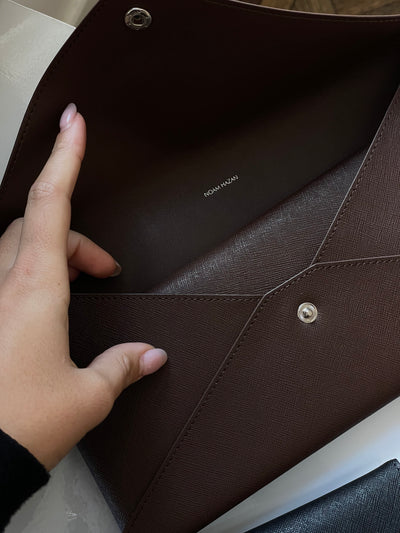 Caroline Brown Leather wallet set