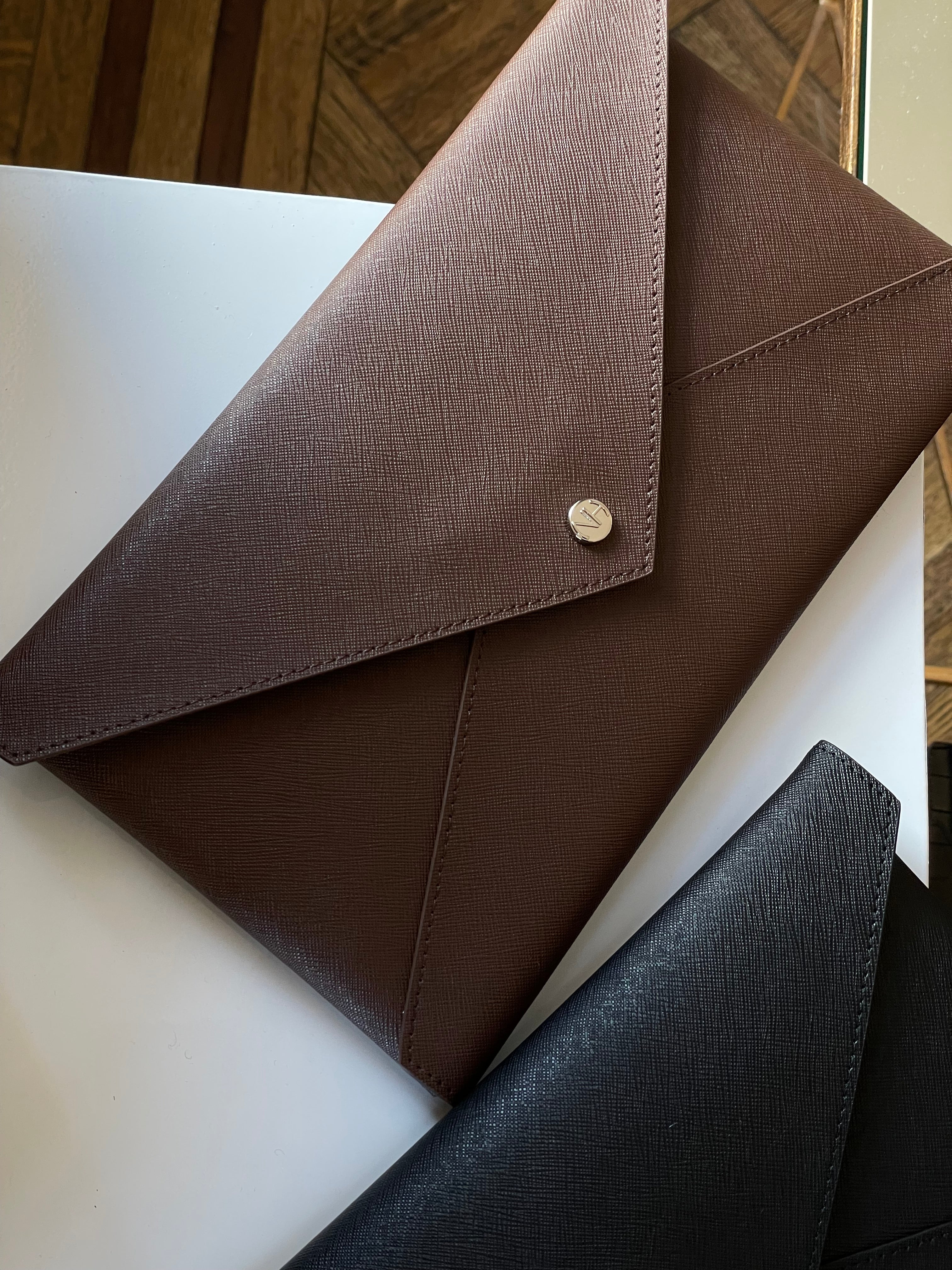 Caroline Brown Leather wallet set